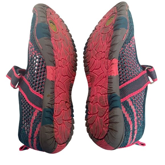 Jambu Sora Knit Mary Jane Mesh Shoes Girls Youth 13M Water Ready Pink Teal - Picture 8 of 8